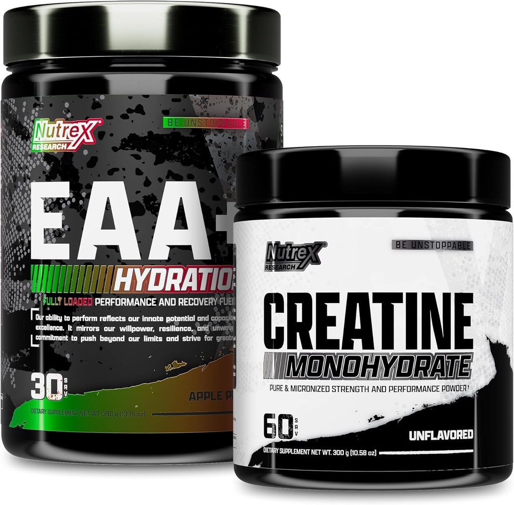 Nutrex 연구 EAA Hydration 애플 배 아미노 & Creatine Monohydrate 분말