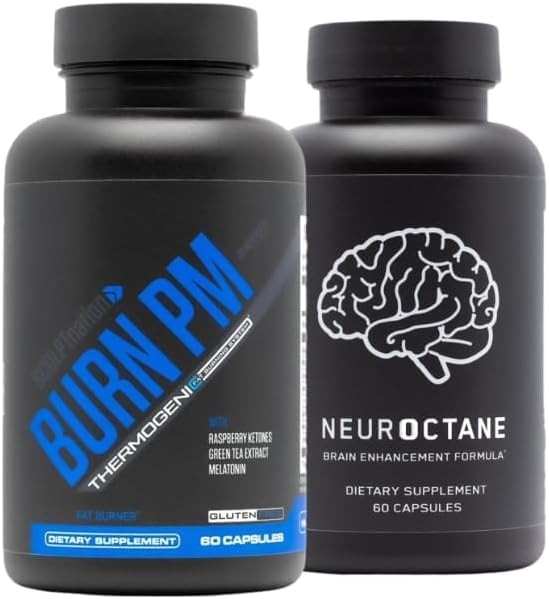 V Shred Burn PM 및 Neuroctane Brain Supplement Bundle의 조각 Nation