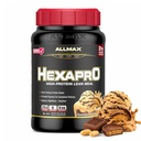 ALLMAX HEXAPRO, 초콜렛 땅콩 버터 - 2 lb - 서빙 당 단백질의 25 그램 - 8 시간 지속 방출 - 제 설탕 - 21 서빙