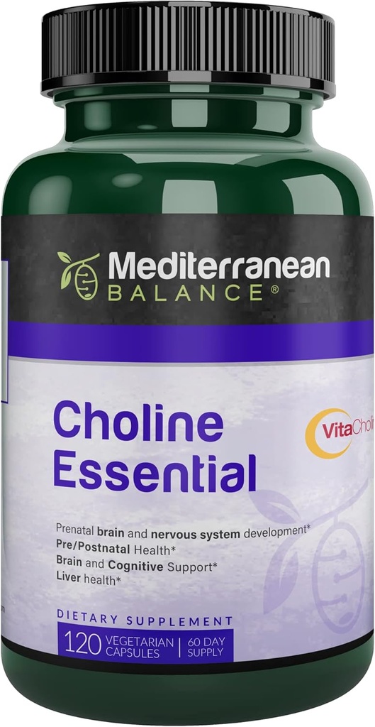Choline, Prenatal Brain 및 Cognitive 지원 비타민, Kosher, 채식주의, 임신 및 간호 여성을위한 Choline 보충, 서빙 당 Choline의 550mg, 60 일 공급