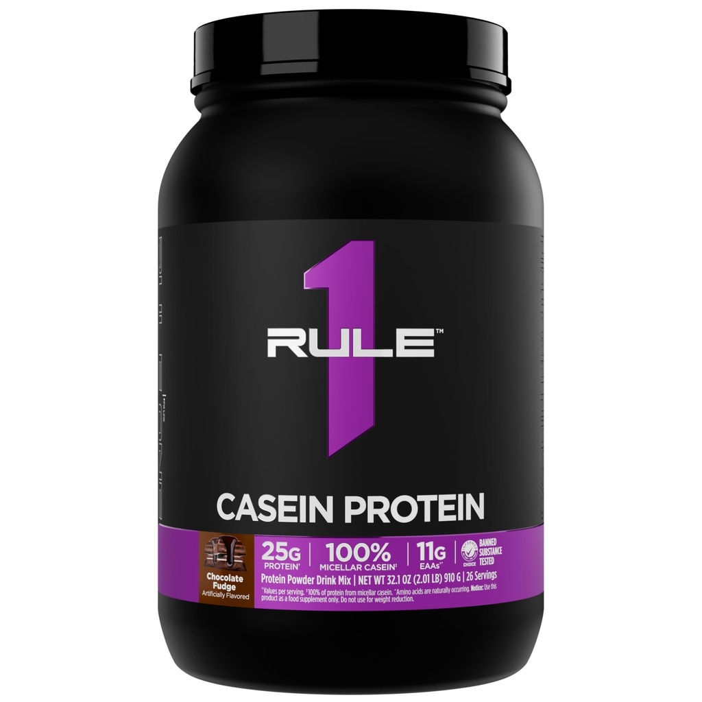 규칙 1 Casein Protein - 25g Protein 및 11g EAAs Per 서빙 당 심박 회복을위한 슬라이스 Micellar Casein 및 식사 사이 지속 배송 (2 파운드 *, 초콜릿 판)