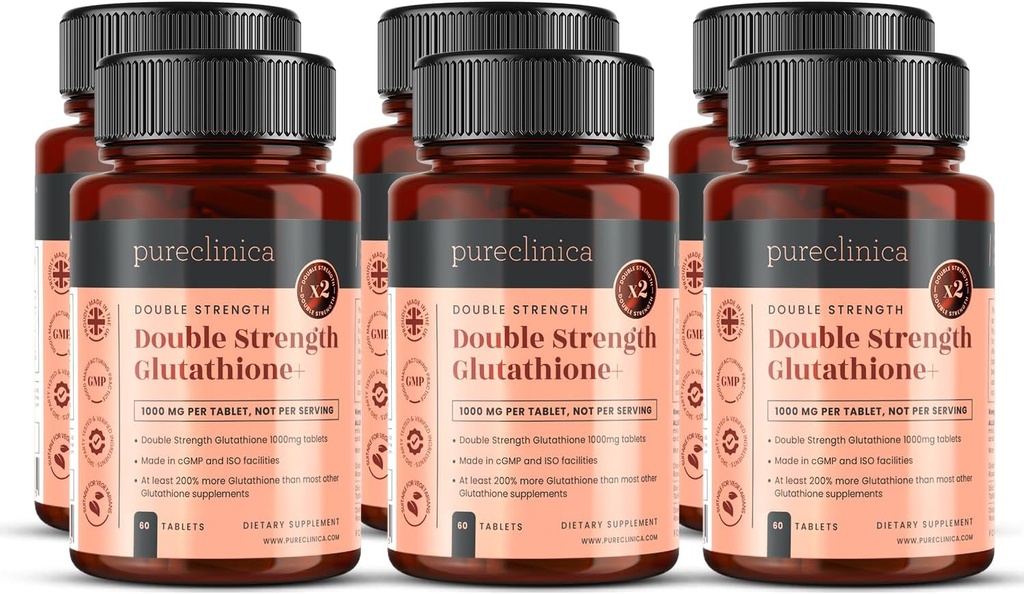 글루타티온 1000mg x 360 정제 (60의 병) - w/500mg 글루타티온, 300mg ALA 및 정제 당 200mg VIT C