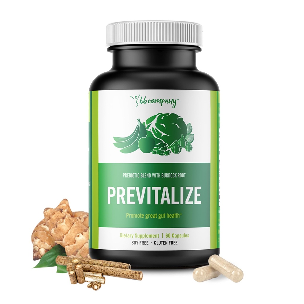 BB Company Previtalize | 여성용 Prebiotic Fiber for Gut Health, Digestive Health | Good Probiotics 식품 | Probiotics 및 Provitalize | 포장 Vary | 60 Ct
