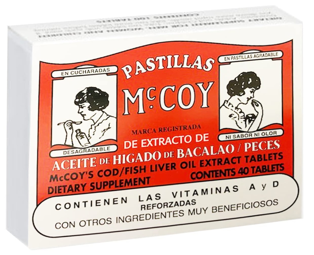 Mccoy Cod/Fish Liver 기름 추출물 정제 40