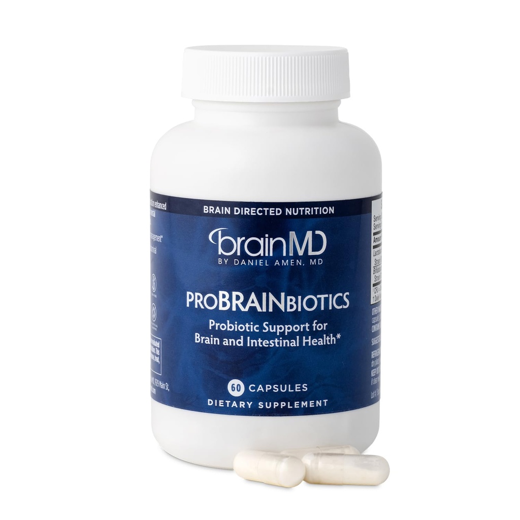 Amen BrainMD ProBRAINbiotics 박사 - 3 억 CFU, 60 캡슐 - Gut Health 홍보 - 글루텐 무료 - 60 서빙