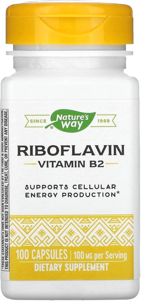 자연의 방법 비타민 B2, 100 mg Riboflavin, 100 캡슐, 2 팩