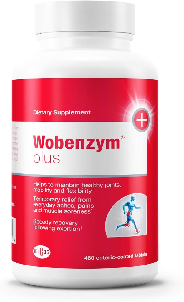 Douglas Laboratories Wobenzym Plus - 공동 지원 및 근육 Recover*y - Bromelain, Rutin 및 Trypsin - Proteolytic 효소 - Enteric-Coated 정제 - 480 정제