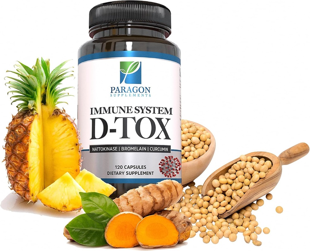스파이크 단백질 제거 - Nattokinase, Bromelain & Curcumin를 가진 본래 스파이크 Detox 공식 - Immune 체계 보충교재 - 비 GMO, Vegan, 글루텐 자유로운 - 미국에서 만드는 - 120의 캡슐 (30 일 공급)