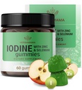 HERBAMAMA Iodine Gummies - 칼륨 Iodine, 아연 & 셀레늄 Immune Defense & Brain Support - Vegan, Non-GMO Immune 지원 보충 - 60 Pectin 기반 Apple-Flavored Chews