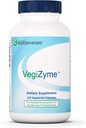 Nutra BioGenesis VegiZyme - 여성 및 남성, 소화 및 영양 지원, 채식주의 및 채식주의 건강 및 편안함을위한 활력 보충 - 120 캡슐