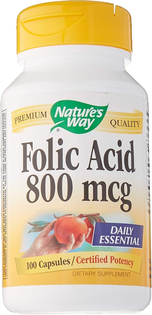 자연의 방법 folic 산 - 800 mcg - 100 캡슐, 100 조사