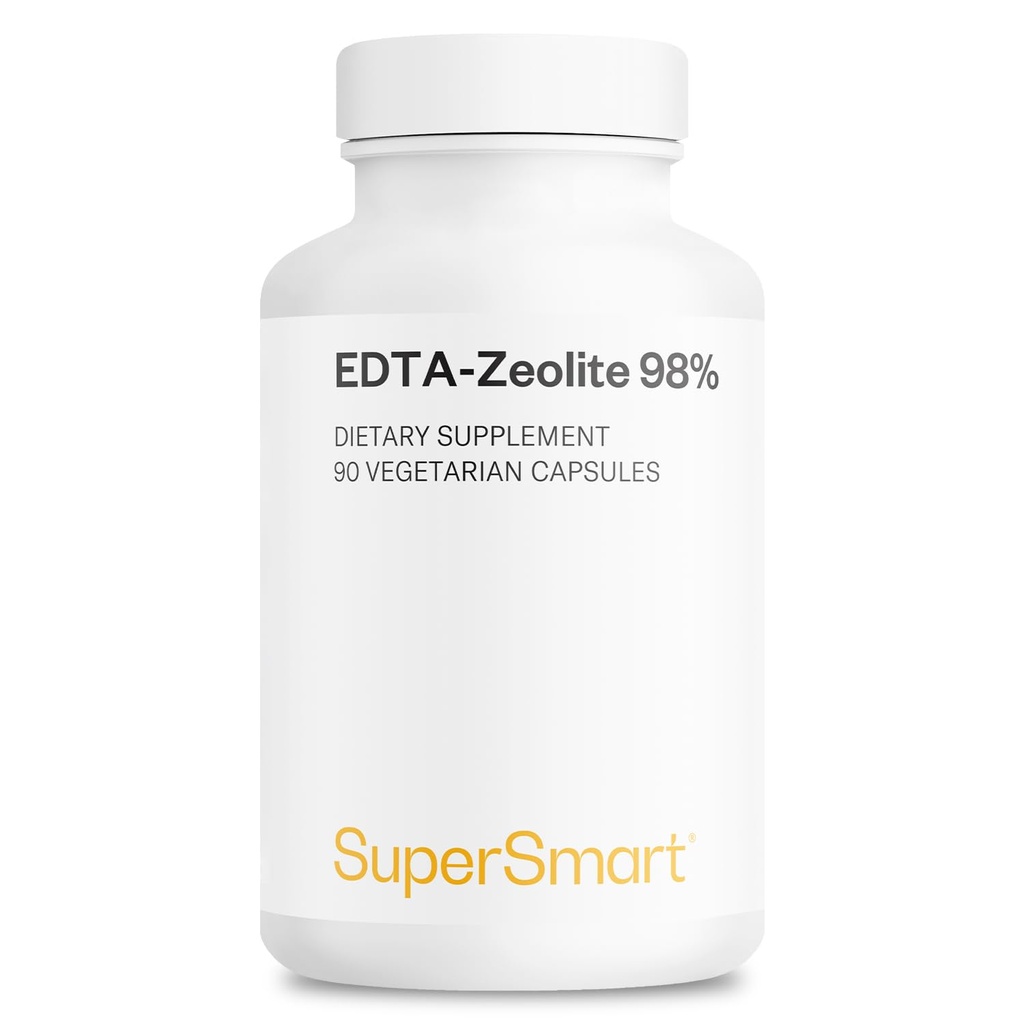 Supersmart - EDTA Zeolite 98 % (Advanced Formula) - 밀크 이틀 & 파슬리 - 고 효능 보충 | 미국에서 제작 | Non-GMO & 글루텐 무료 - 90 채식 캡슐