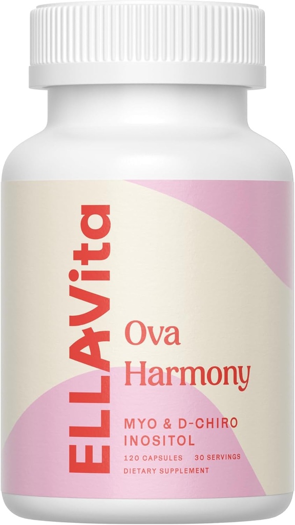 OVA 하모니 - Myo & D Chiro Inositol 캡슐 - 40 : 1 비율 - Ovarian Function Support - Hormonal Balance - 120 Inositol 보충 캡슐