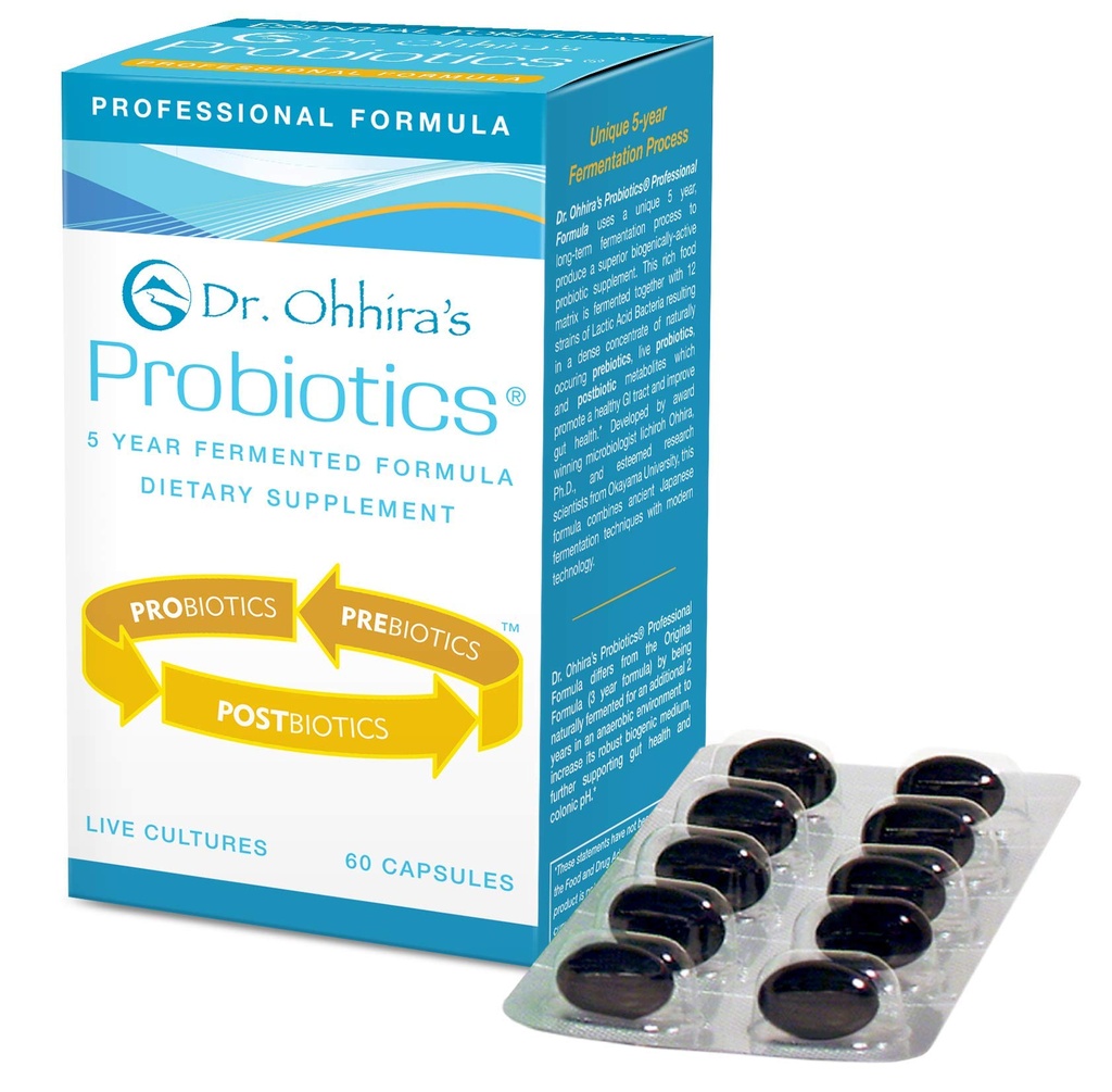 박사. Ohhira의 Probiotics 5 년 Fermented Prebiotics, 라이브 활성 프로바이오틱스 및 Postbiotic Metabolites, 60 캡슐과 유일한 제품