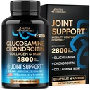 Glucosamine Chondroitin MSM Collagen | FSA HSA Eligible | 합동 지원 보충교재 2800 mg | 미국에서 만드는 | FSA는 제품 품목 | 융통성 영양 비타민 | 남자 & 여자를 위해, 120의 캡슐
