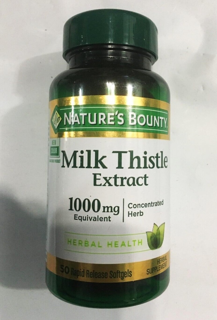 자연의 Bounty 우유 이틀 1000mg의 초본 건강 보충교재, 매일 보충교재, 글루텐 자유로운, 급속한 방출 Softgels, 50 Ct