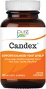 Pure Essence Candex Supplement - Digestive Enzymes, 남성 및 여성을위한 효모 감염 - 80 캡슐