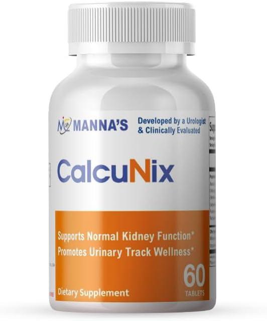 Manna CalcuNix Kidney 지원 보충교재는 유린 궤도 60의 정제를 승진시킵니다