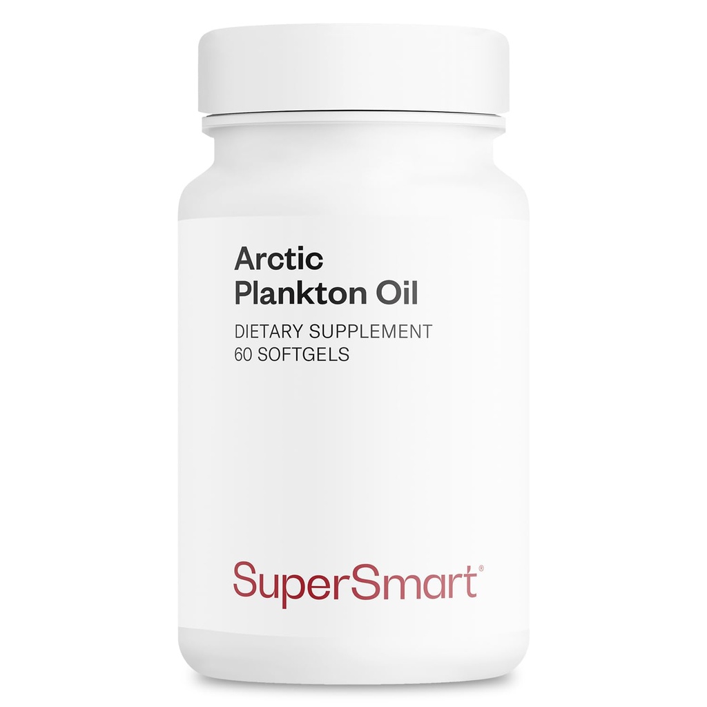 Supersmart - Arctic Plankton Oil 1000mg / Day (Patented) - 생선 및 크릴 오일 보충보다 더 큰 영양 - 오메가-3 지방산, EPA, DHA 및 SDA와 함께 | 비 GMO 및 글루텐 무료 - 60 Softgels