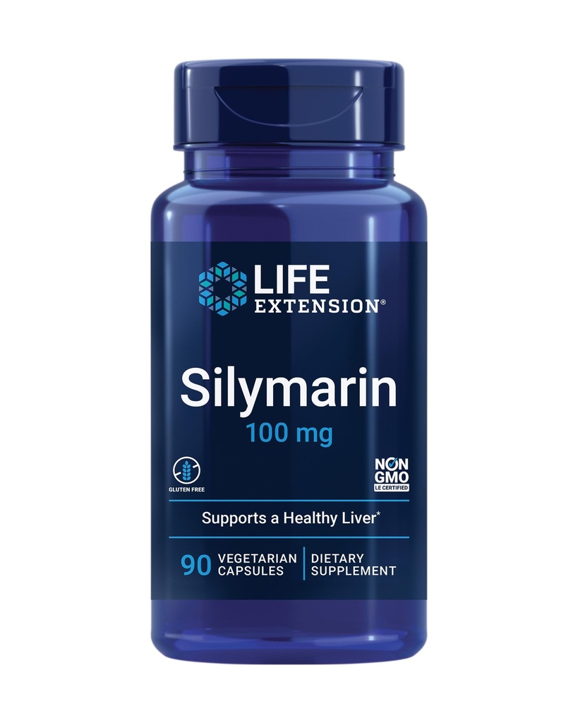 Life Extension Silymarin - 우유 이틀 추출물 - Liver Health - 글루텐 프리, 비 GMO, 채식 - 90 캡슐 지원