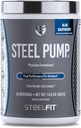 SteelFit Steel Pump | Advanced Pre Workout Powder & Nitric Oxide Supplement | Blue Raspberry, 30 서빙 | 근육 건물 및 복구 | Peak ATP, Ashwagandha 및 Electrolytes로 제작