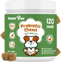 개를 위한 안 Paw Probiotics, 소화 효소 & Gut 건강을 위한 Prebiotic 공식, Diarrhea, Bowel & 면역 지원, 닭 맛, 120 연약한 Chews를 위한 개 Probiotics