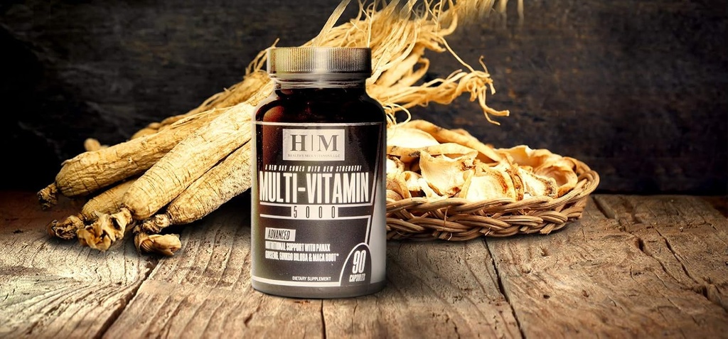 남성 Multi-Vitamin 5000 Infusion Immune Health Support Men 's Daily Boost Energy, 일반 건강 비타민 A-K Plus 90 캡슐