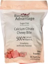 Bariatric 이점 칼슘 구연산염 Chewy 조금,Sugar 자유로운 Strawberry (90 조사) 500mg