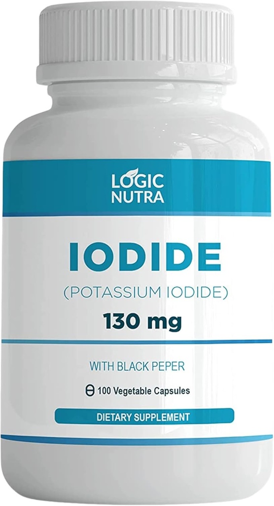 Iodine (Potassium Iodide) 100 식물성 캡슐을 가진 130 mg