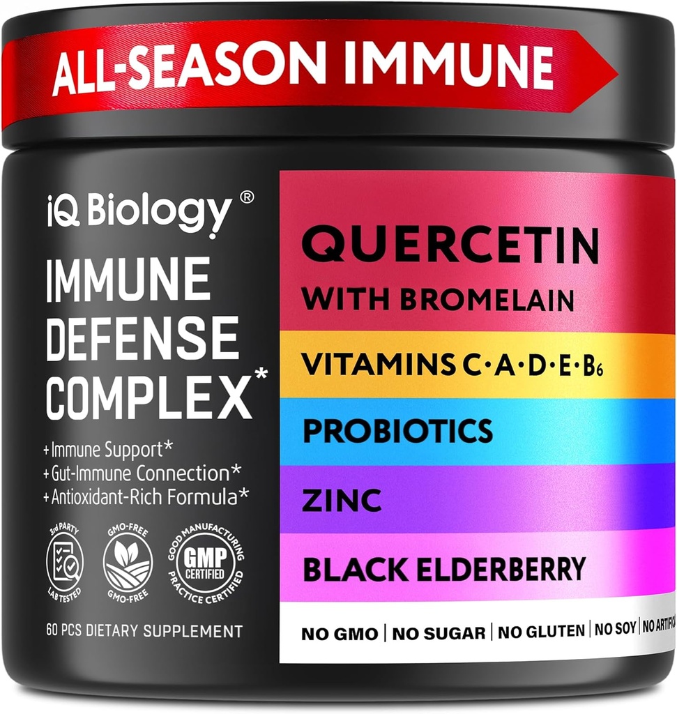 Bromelain을 가진 Quercetin - Immune 지원 & 호흡 배려*를 위한 우수한 Quercetin 캡슐 - 녹차 아연 마그네슘 비타민 D 비타민 C 비타민 E Turmeric 생강 셀레늄 칼슘 - 60의 캡슐