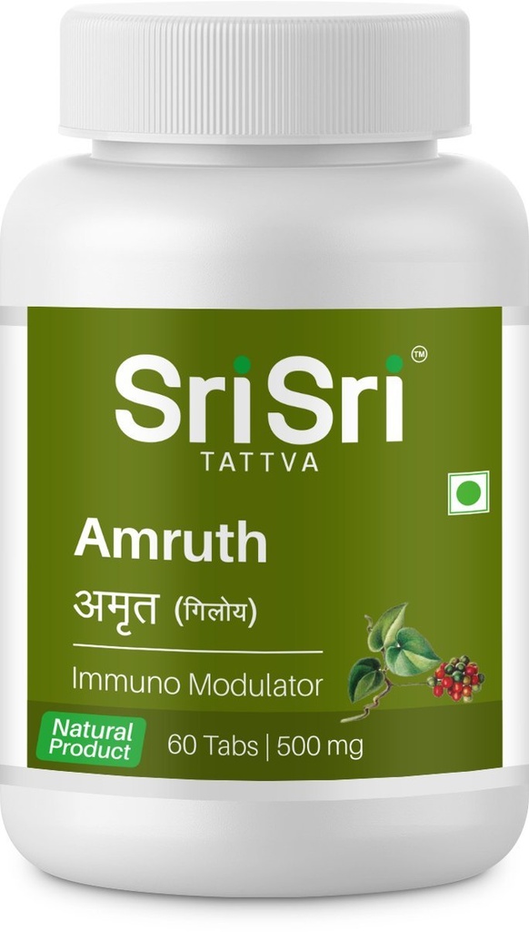 Sri 제품 Ayurveda Amruth Immuno 변조기 정제 500Mg PACKOF 2