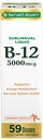 Nature 's Bounty Vitamin B12 5000 mcg 하위 언어 액체, 심혈관 건강 및 세포 에너지 지원, 2 Fl Oz (1 개)