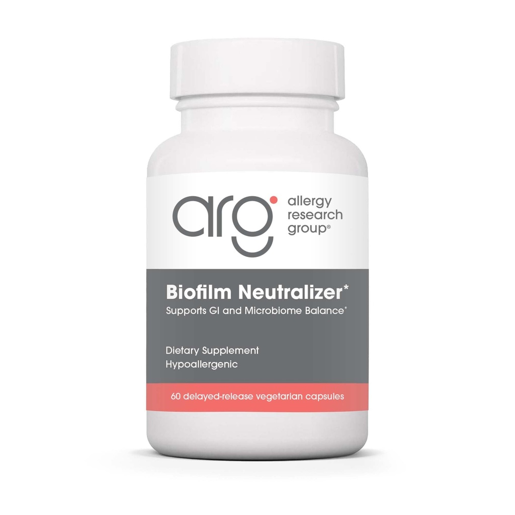 알레르기 연구 그룹 Biofilm Neutralizer - Biofilm Defense, EDTA 보충, Proteolytic 효소, Serrapeptase, 채식 캡슐 - 60 개