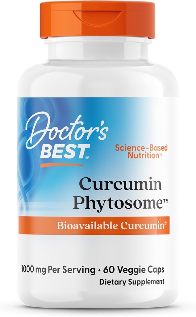 의사 최고의 Curcumin Phytosome, Bioavailable Curcumin, Non-GMO, 글루텐 무료, Soy Free, Vegan 60 Veggie Caps