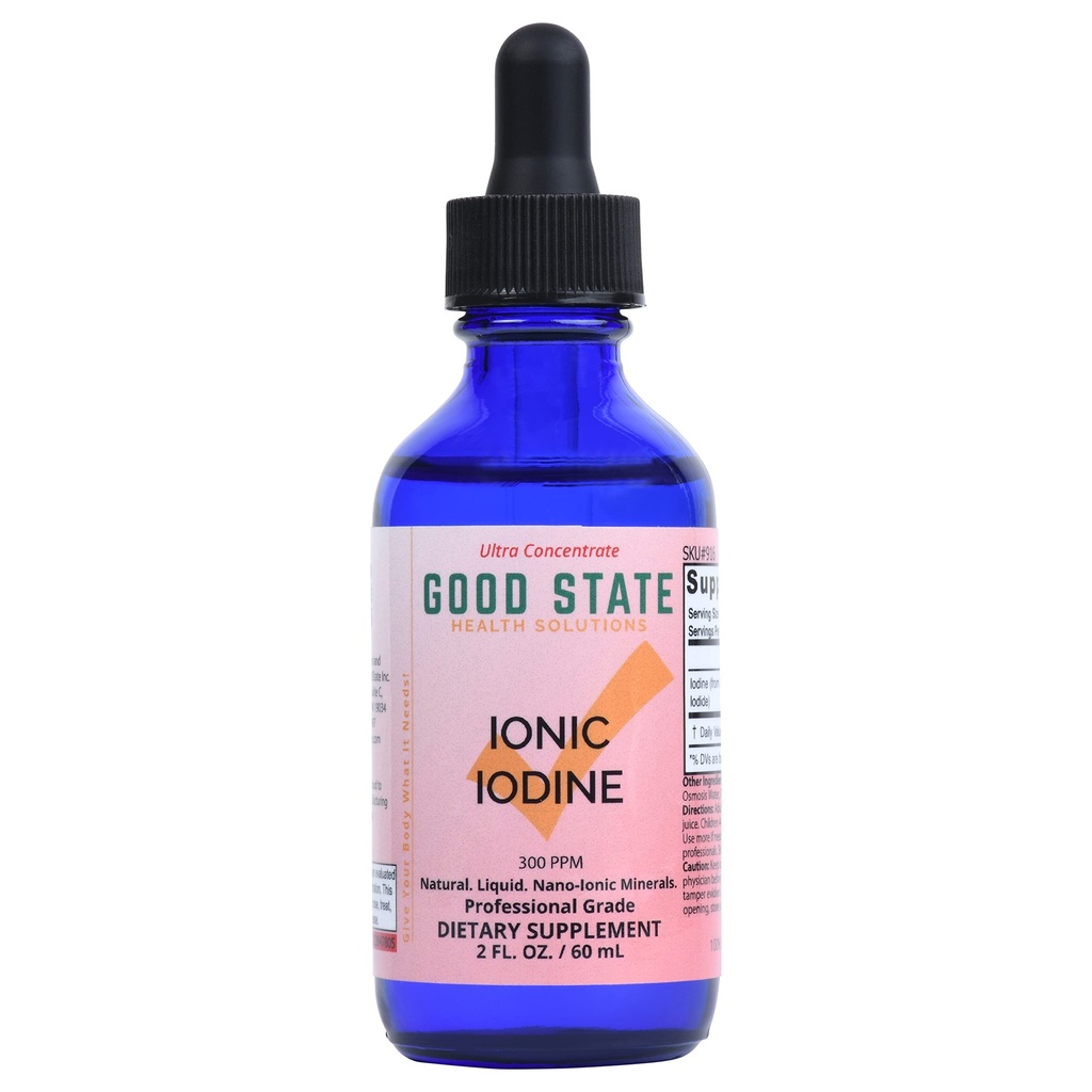 Good State Liquid Ionic Potassium Iodide Supplement | Glass Bottle | Vegan | 10 Drops 당 150 mcg | 118 서빙 | Thyroid Health, Energy, Immunity, Metabolism | 2 oz를 지원합니다.