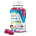 Viteey 비타민 D3 어린이 Gummies 25mcg 1000 IU - 뼈 건강, 면역 건강, 관절 근육 지원 - 채식, 젤라틴 무료, 글루텐 무료, GMO 무료 - 맛있는 체리 맛