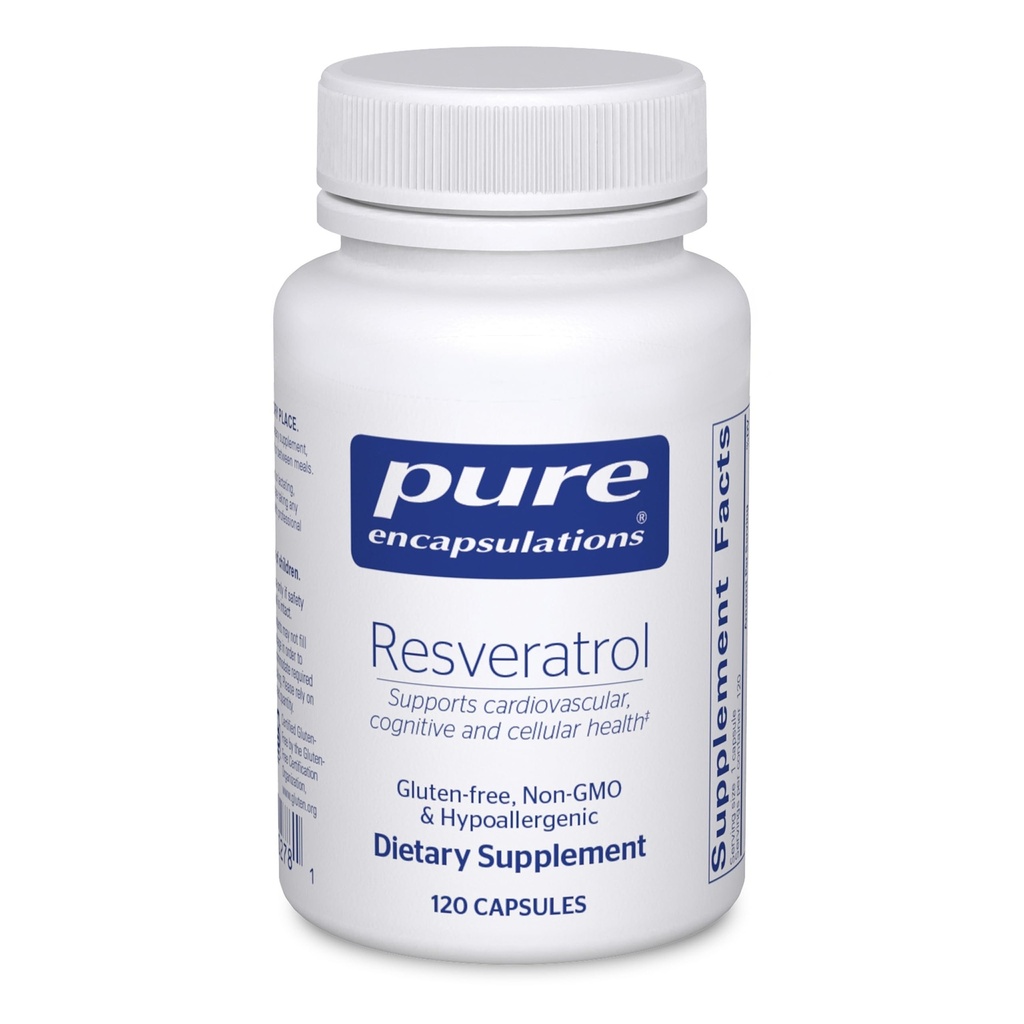순수한 캡슐에 넣기 Resveratrol - 심혈관, 세포 건강 & 기억 지원 * - 40 mg trans-Resveratrol - 산화 방지제 보충교재 - 글루텐 자유로운 & 비 GMO - 120의 캡슐