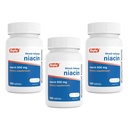 럭비는 28mg 칼슘을 가진 Niacin 500mg, 에너지, 순환 및 대사 지원을 위한 규정식 보충교재, 100개의 정제 (3 팩)