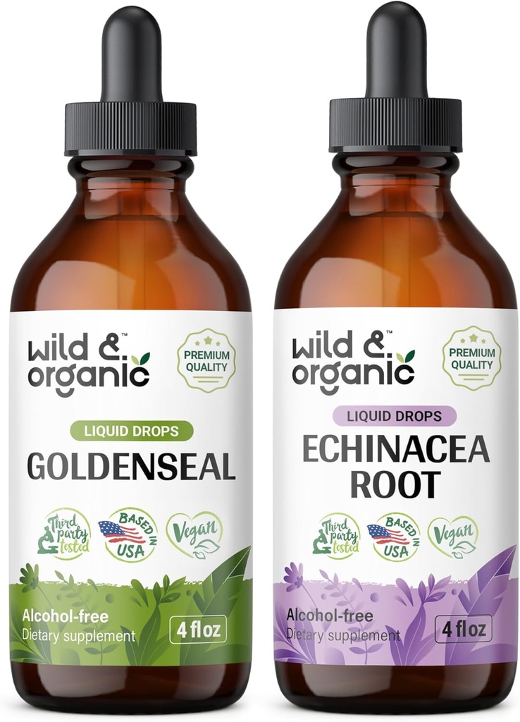 야생 & 유기 골든 씰 4 fl oz & Echinacea Tincture 4 fl oz