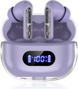 자주색 무선 Earbuds P1 PRO, 명확한 외침 Mics 귀 Buds, 안락한 적합, IPX7 방수 긴 건전지수명, 스포츠 운동을 위한 30H Playtime를 가진 이어폰 무선 Bluetooth 헤드폰