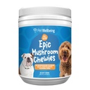 개를위한 애완 동물 웰빙 에픽 버섯 체리 - 면역 지원,인지 건강, Reishi, Chaga, Lion's Mane Functional Mushrooms와 Adaptogenic 스트레스 지원 - 수의학 공식 90 Soft Chews