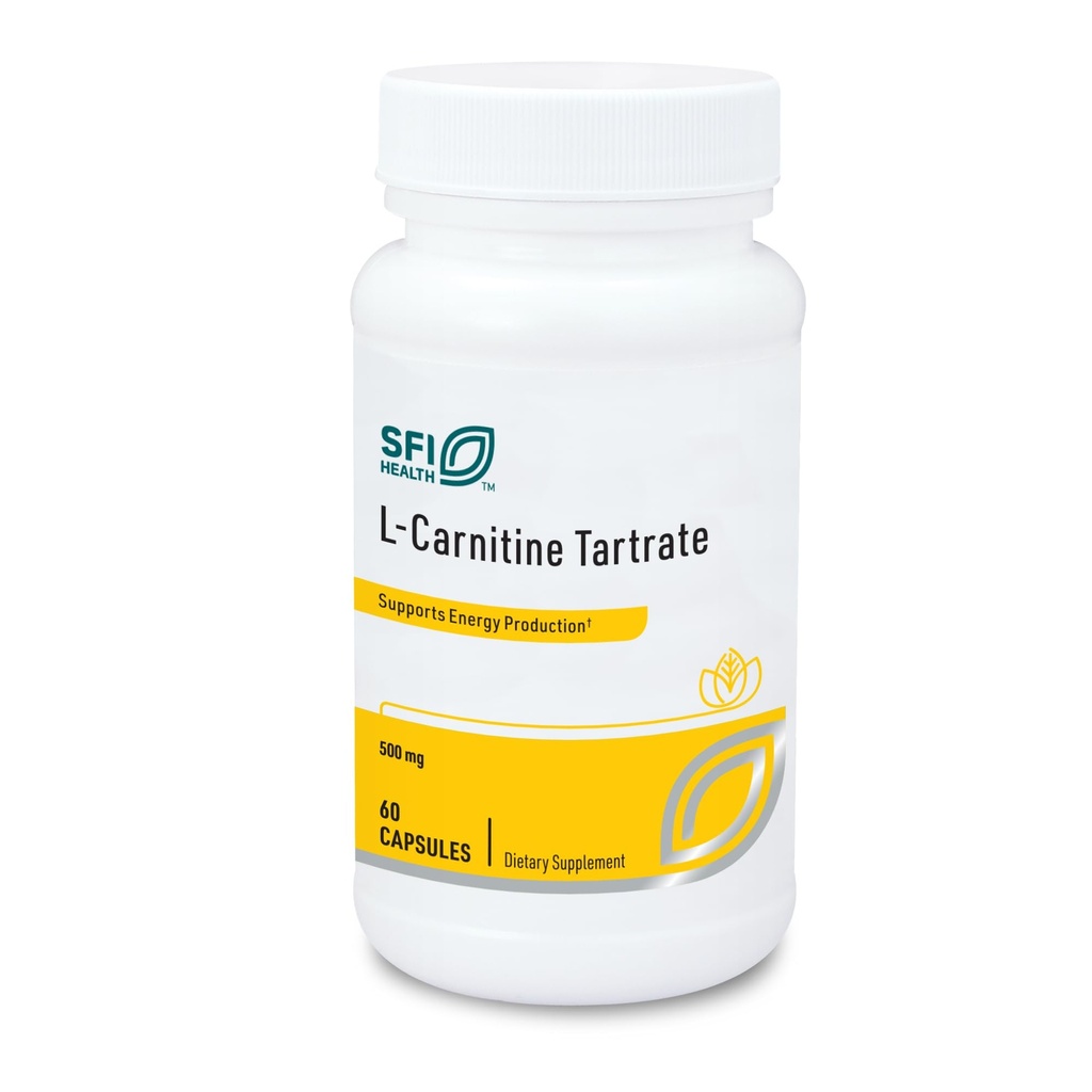 Klaire Labs SFI 건강 L 카르니틴 탄산염 - 500 mg 아미노산, 안정된 L 카르니틴 - 합성 D 카르니틴 없음 (60의 캡슐)