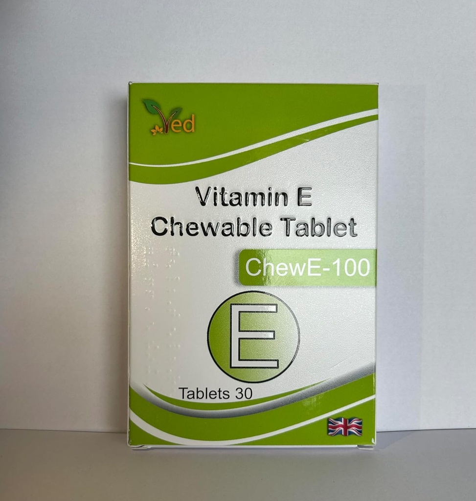 Ved 비타민 E 100 MG CHEWABLE 정제 (30의 포장)