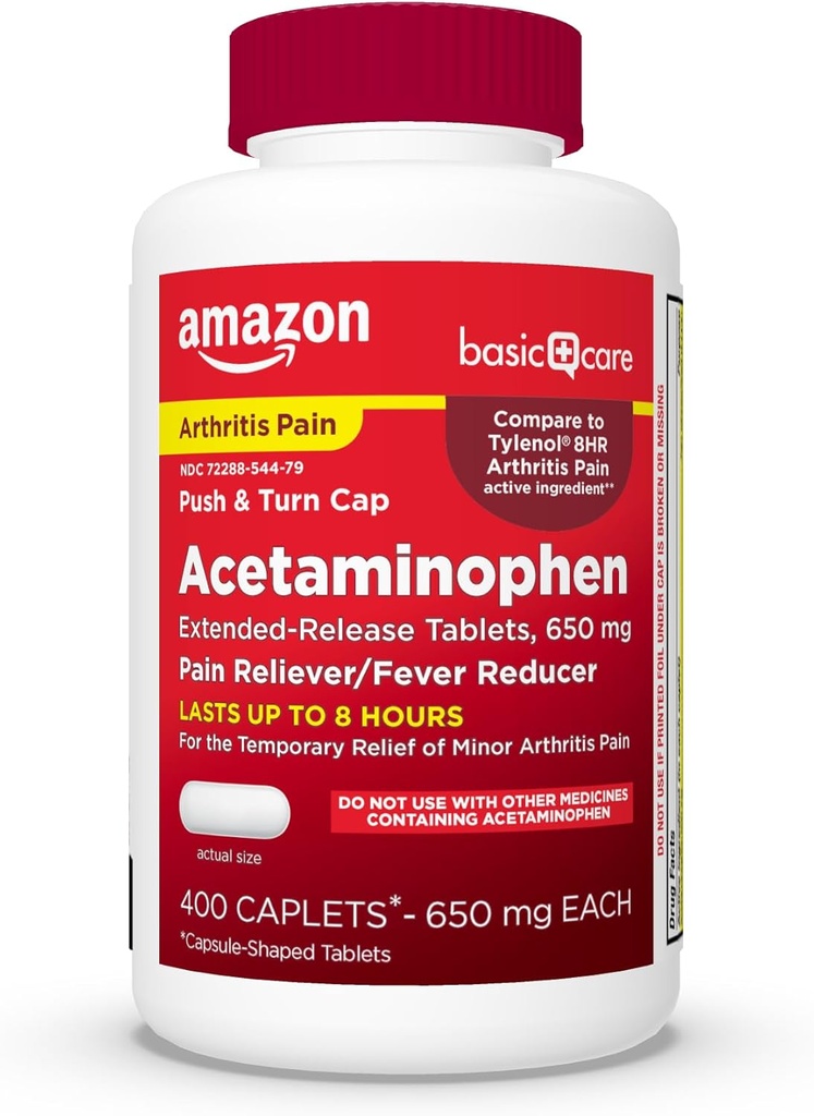 기본적인 배려 Acetaminophen Extended-Release 정제, 650 mg의 관절염 고통, 400 조사