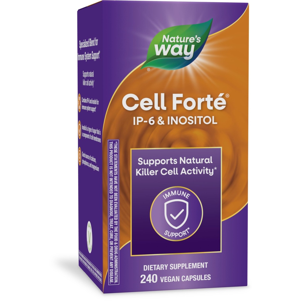 Nature's Way Cell Forté IP-6 & Inositol Immune 지원은 칼슘, 인, 마그네슘 및 마그네슘 *, 글루텐 프리, 비건, 240 캡슐 (패키지 May Vary)