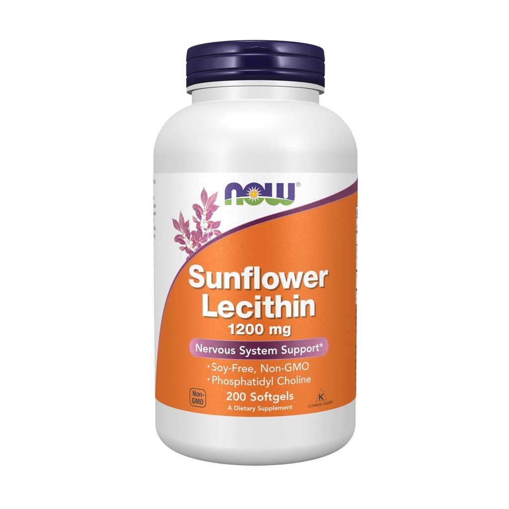 지금 보충 교재, 해바라기 Lecithin Phosphatidyl Choline, 200 Softgels를 가진 1200 mg