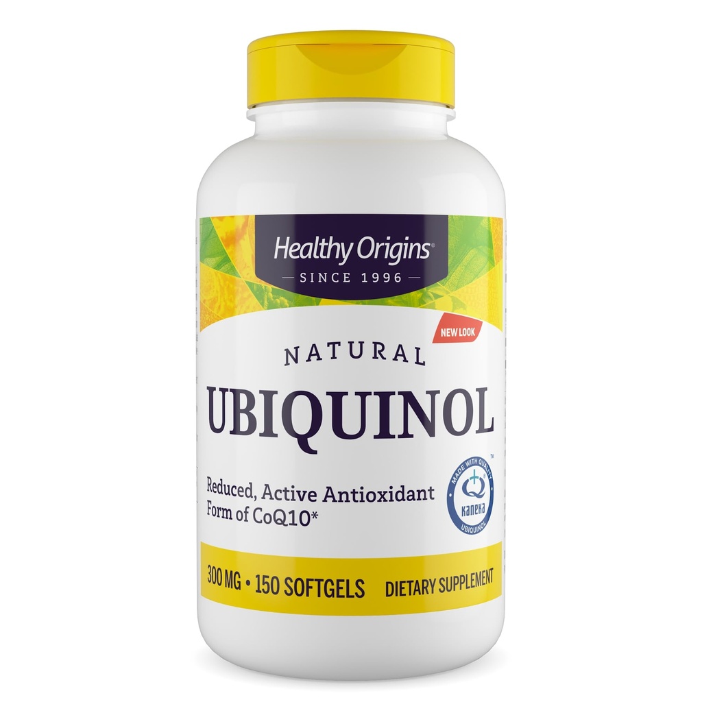 건강한 근원 Ubiquinol (CoQ10)의 활동 모양, 300 mg - 심장 건강 & 산화를 억제하는 지원을 위한 Ubiquinol 보충교재 - 글루텐 자유로운 & 비 GMO 보충교재 - 150 Softgels