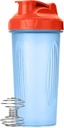 단백질 섞기를 위한 펜 셰이커 병, 28 oz, 1개의 팩, 주황색 정상을 가진 파랑, 철사 Whisk 공, 믹서 병을 가진 단백질 셰이커 병