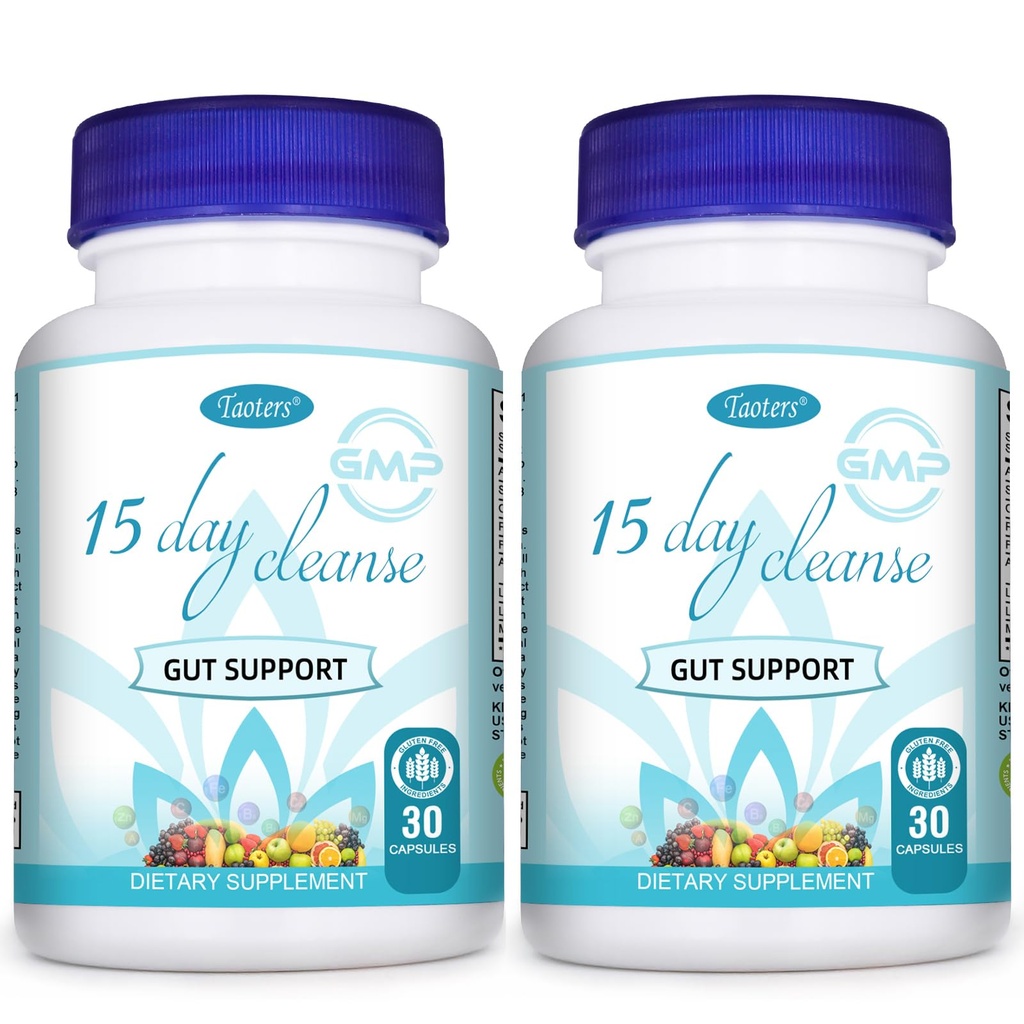 15 Day Cleanse Gut Support 2 Pack | 콜로라도 방, 세나, Cascara Sagrada & Psyllium Husk, 남성용| 총 60 캡슐