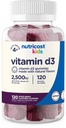 Nutricost 아이 비타민 D3 Gummies 2,500 IU (62.5mcg), 120 Gummies - 혼합 Berry 맛